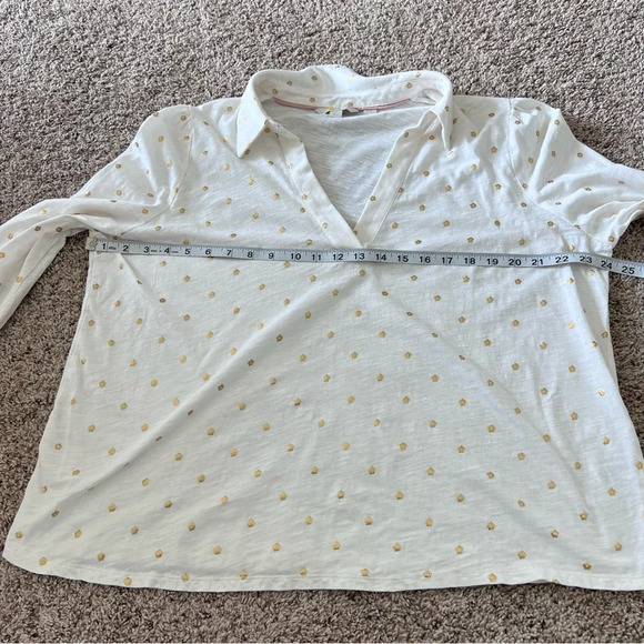 Boden Collared Notch Neck Cotton Top - Picture 12 of 12